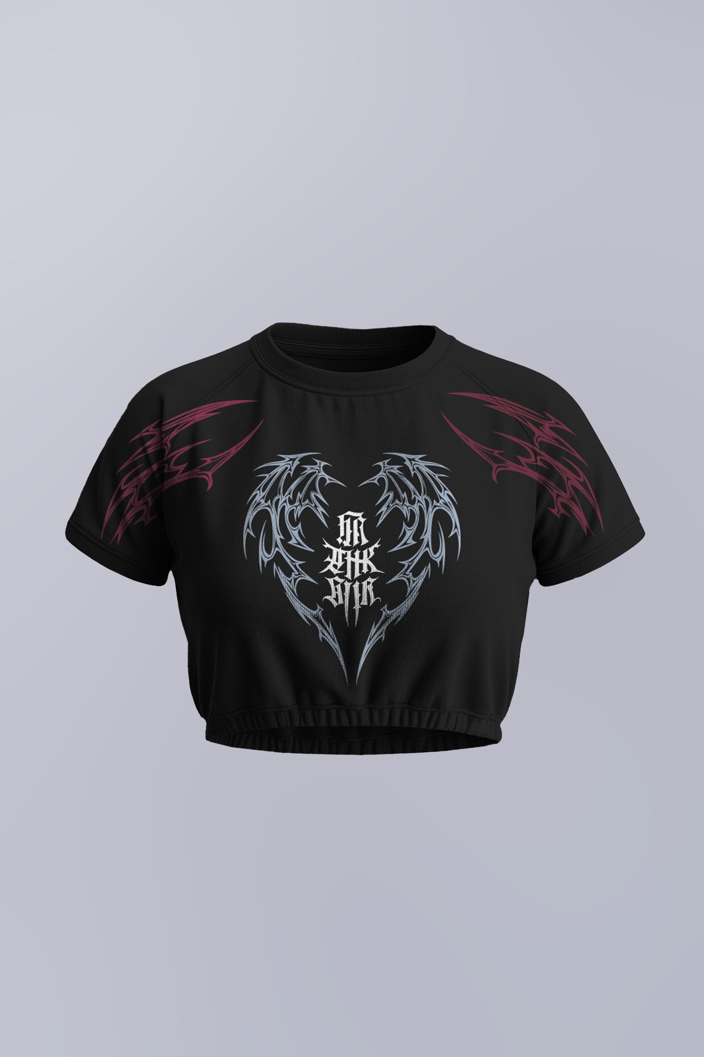Gothic Tribal Wing Crop Top