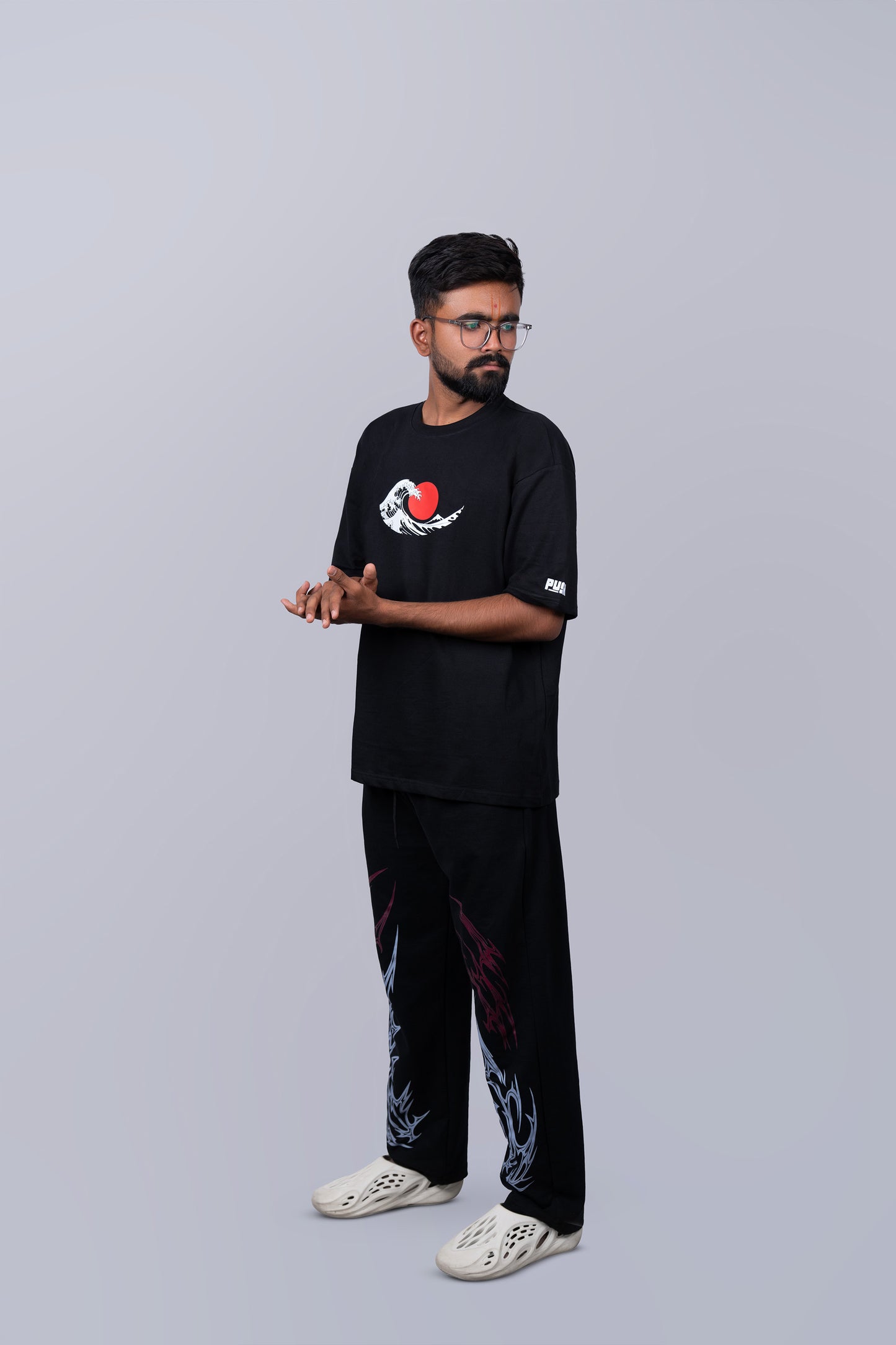 Suited Skeleton Rose Oversized Tee