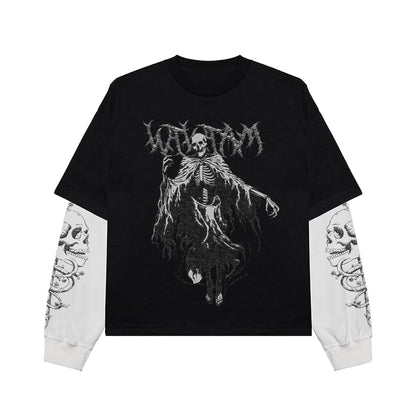 Against The World – Grim Shadows Oversized  Long Sleeve