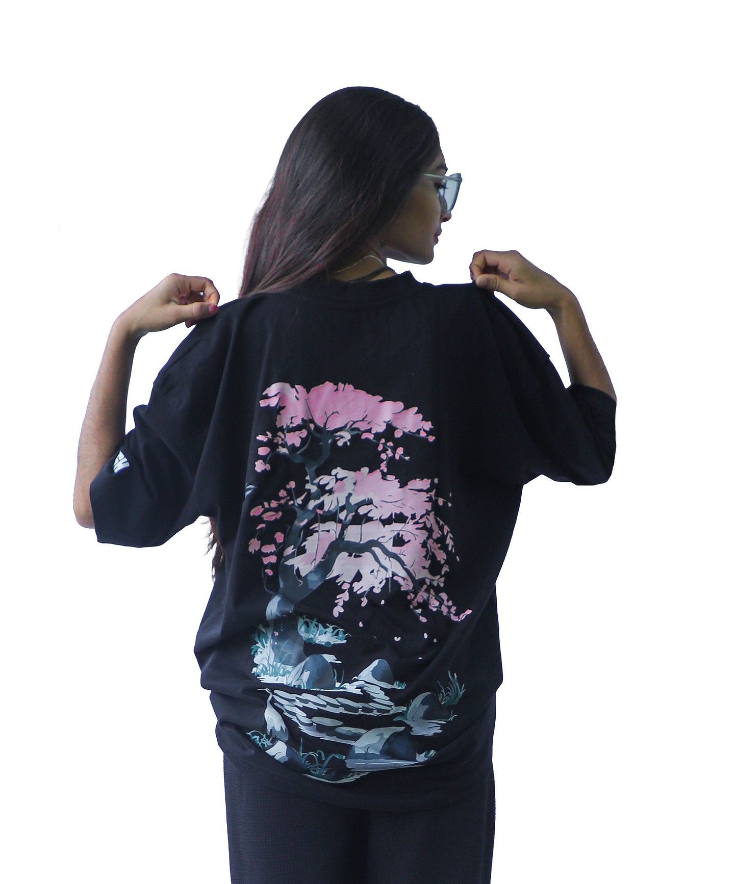 Sakura Wave Oversized T-Shirt