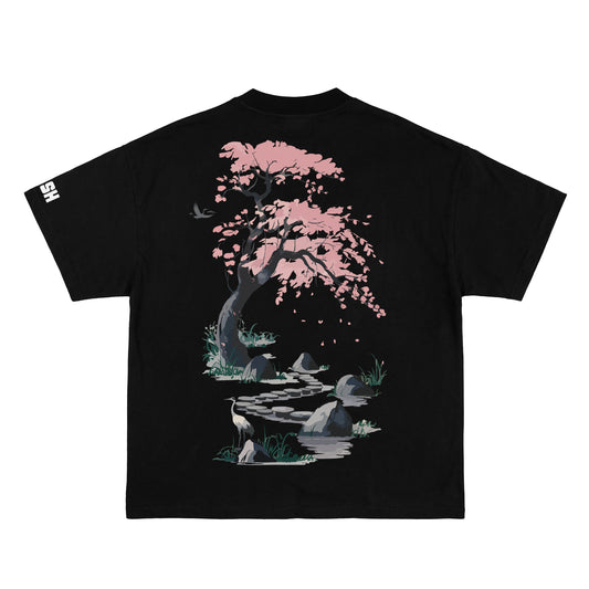 Sakura Wave Oversized T-Shirt