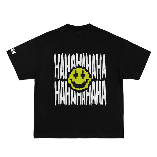 Skull & Smiley Face Oversized Tee