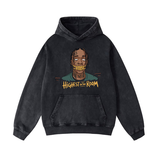 Highest In The Room – Vintage Acid-Wash Heavyweight Oversized Hoodie