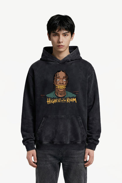 Highest In The Room – Vintage Acid-Wash Heavyweight Oversized Hoodie