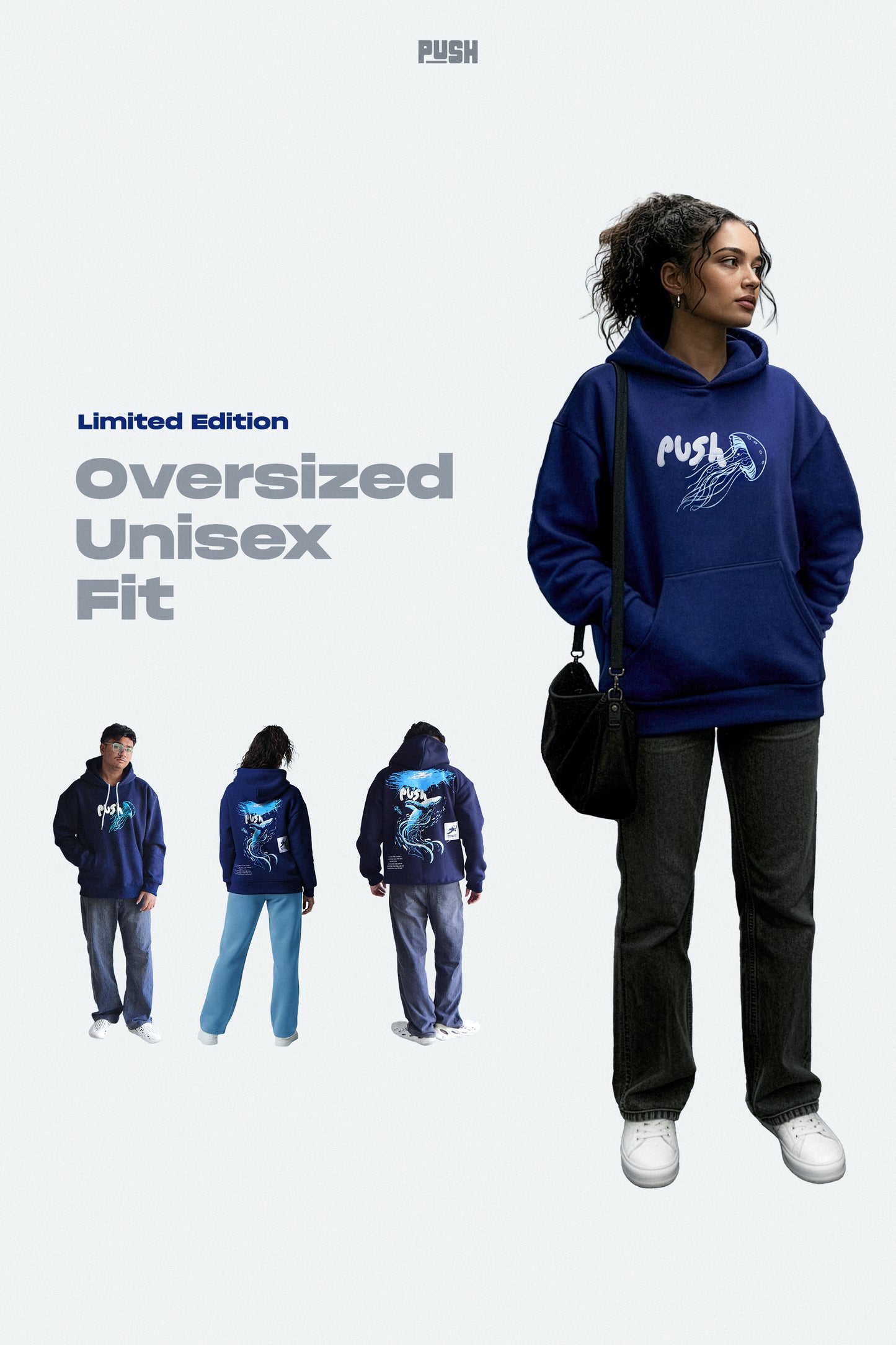 Push the Tide – Heavyweight Oversized Hoodie