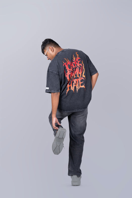 Choke on My Hate Acid Wash Oversized T-Shirt