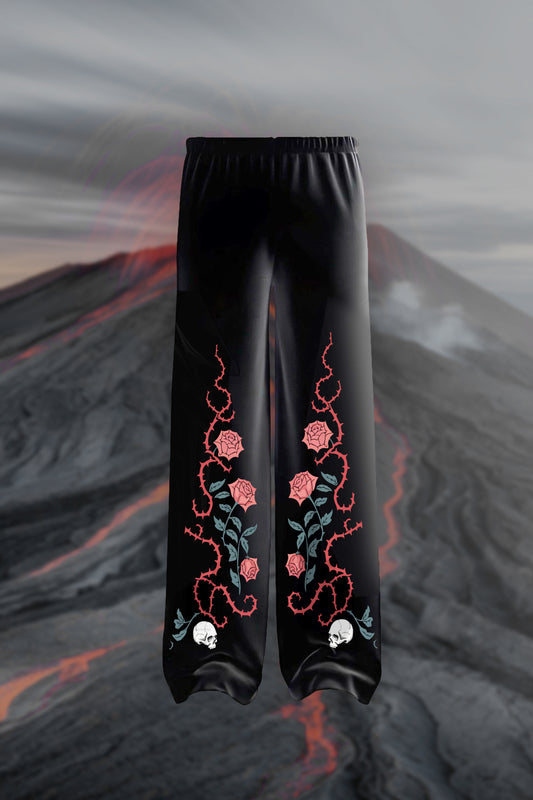 Dark Rose Unisex Baggy Pants
