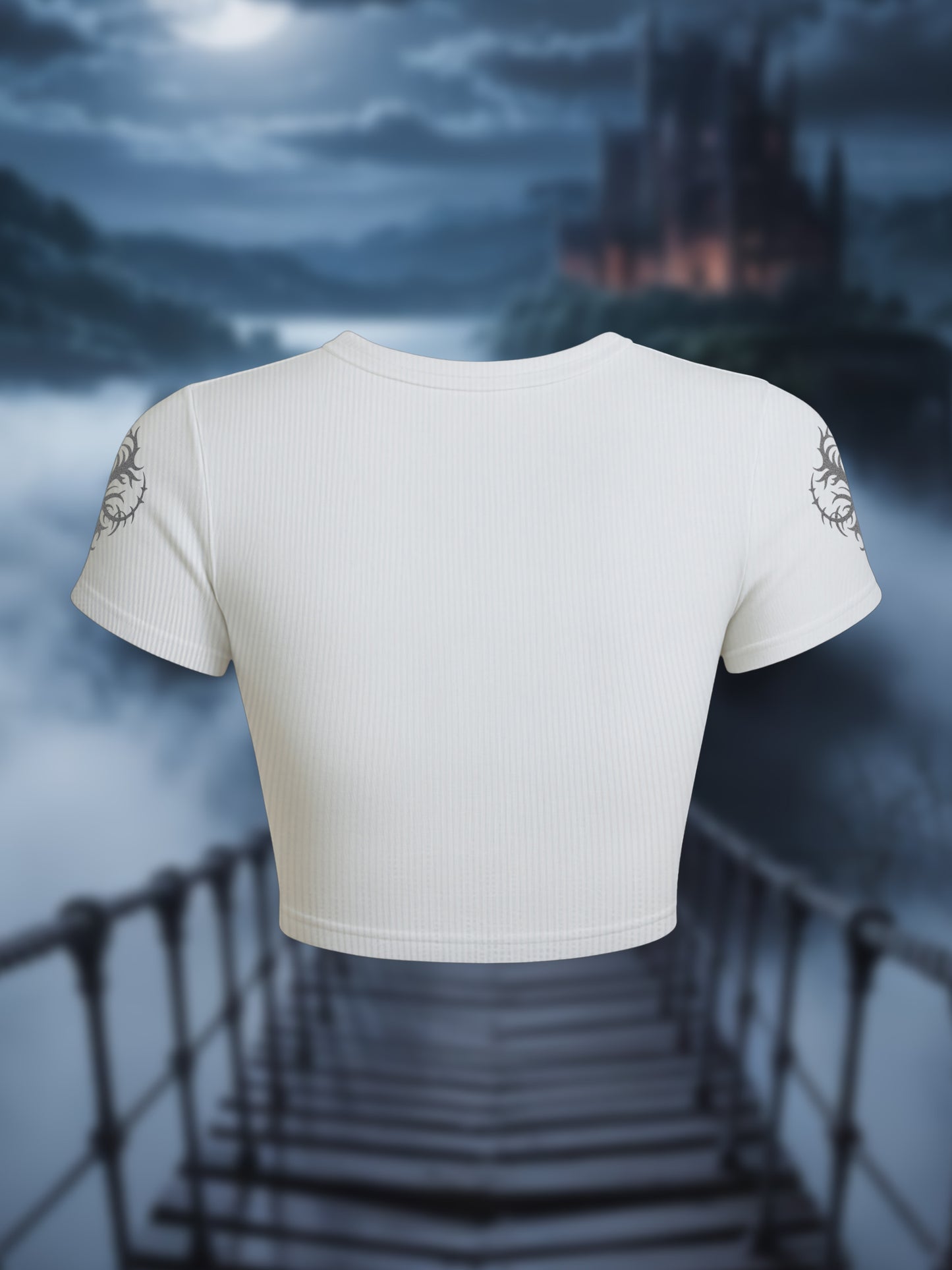 Gothic Cross Bat Wings Baby Tee