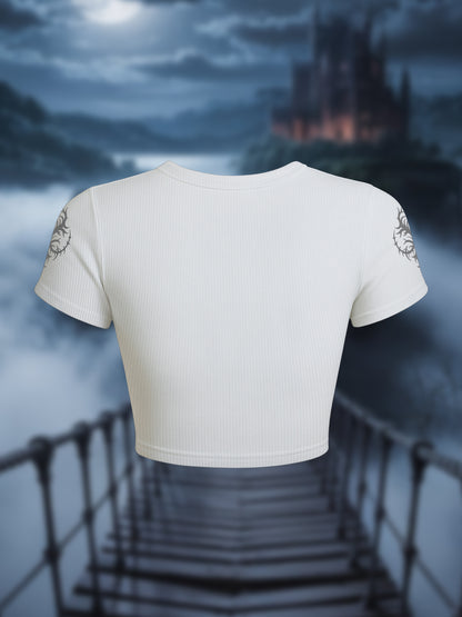 Gothic Cross Bat Wings Baby Tee