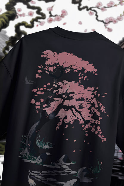 Sakura Wave Oversized T-Shirt
