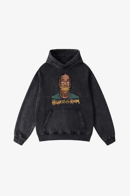 Highest In The Room – Vintage Acid-Wash Heavyweight Oversized Hoodie